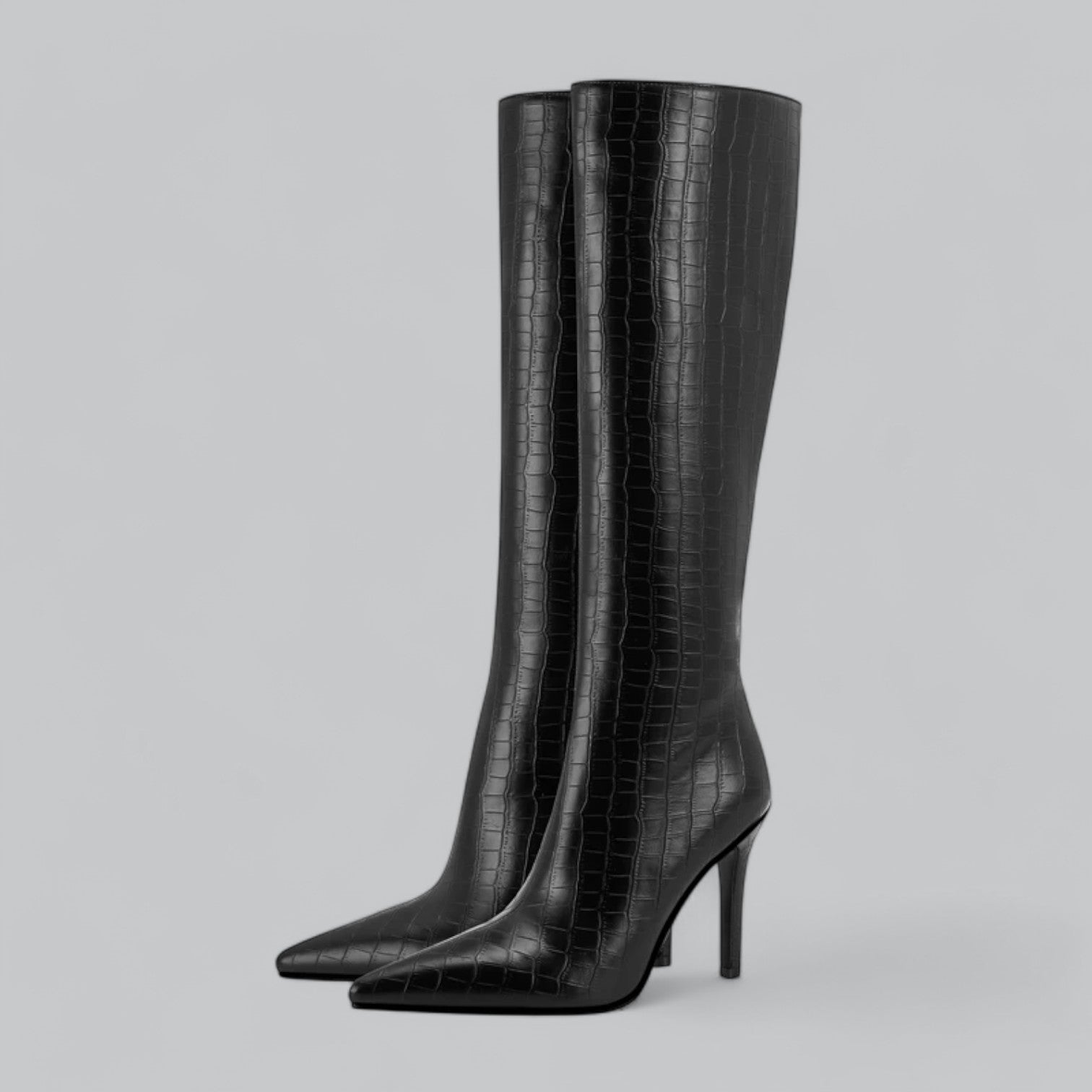 Vera | Pointed Toe Leather Heeled Boots-High Heel Boots-Urban Devyne-36-Urban Devyne