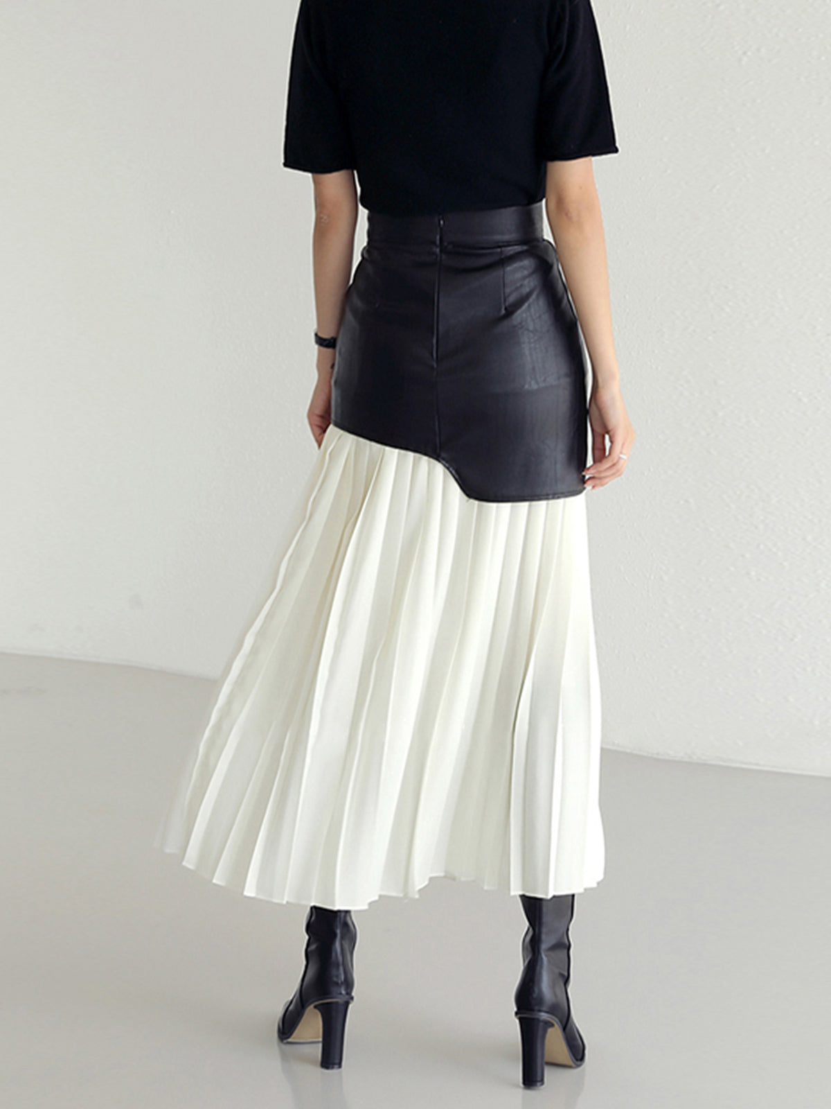 Esme | Asymmetric Pleated Maxi Skirt-Skirts-Urban Devyne-Urban Devyne