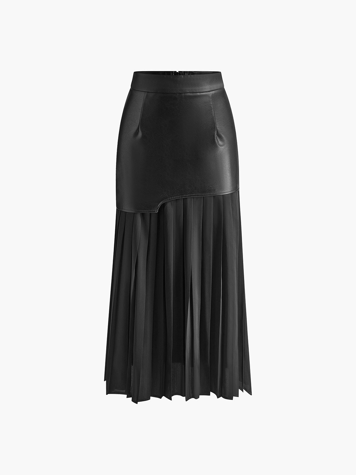 Esme | Asymmetric Pleated Maxi Skirt-Skirts-Urban Devyne-Urban Devyne