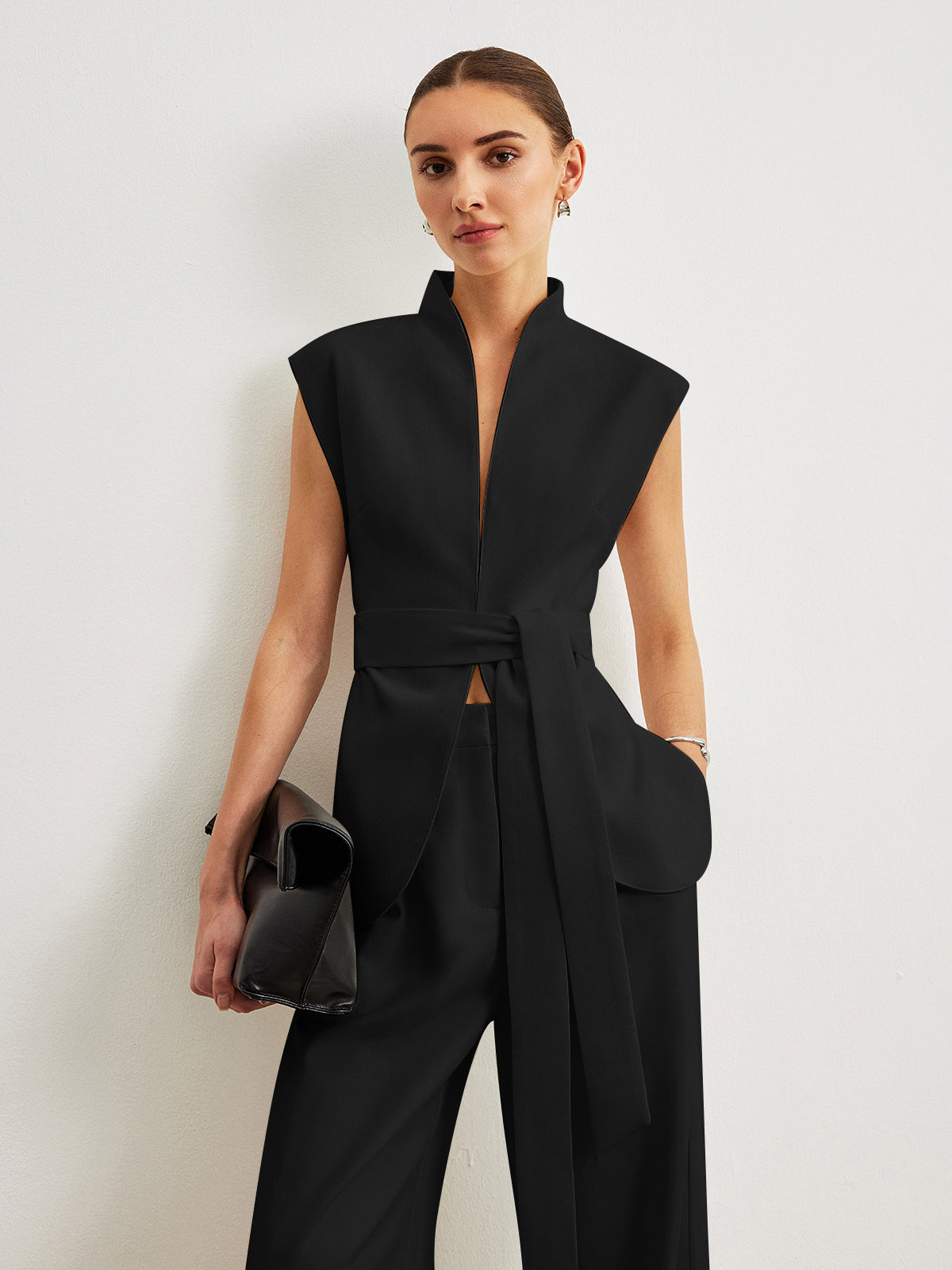 Thara | Belted Peplum Top-tops-Urban Devyne-Black-XS-Urban Devyne