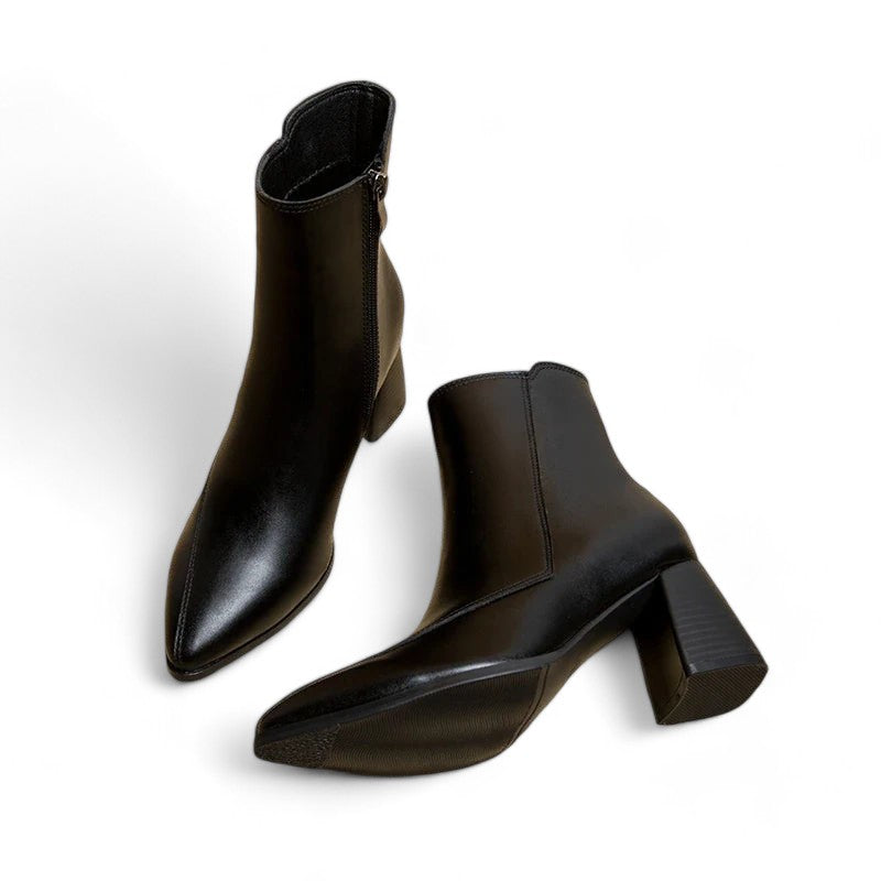 Uprise | Women's Side-Zip Block Heel Boots-Boots-Urban Devyne-Urban Devyne