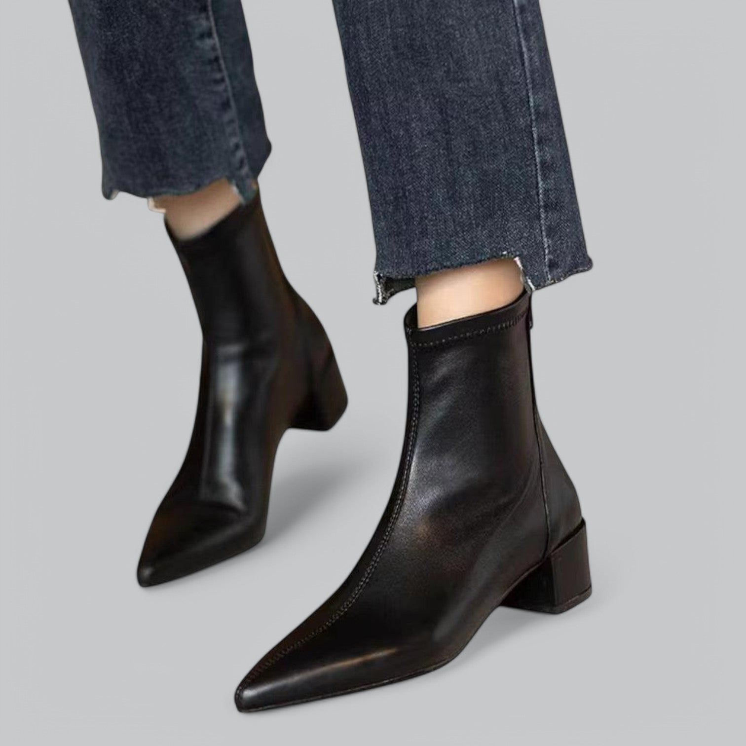Uprise | Elegant Zip-Up Ankle Boots-Boots-Urban Devyne-Urban Devyne