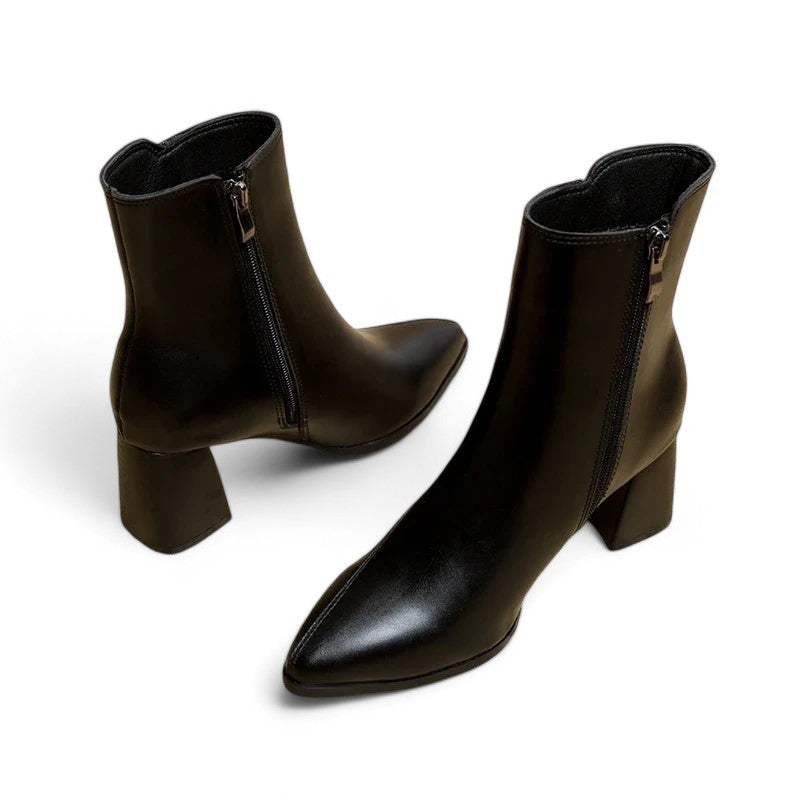 Uprise | Women's Side-Zip Block Heel Boots-Boots-Urban Devyne-35-Urban Devyne