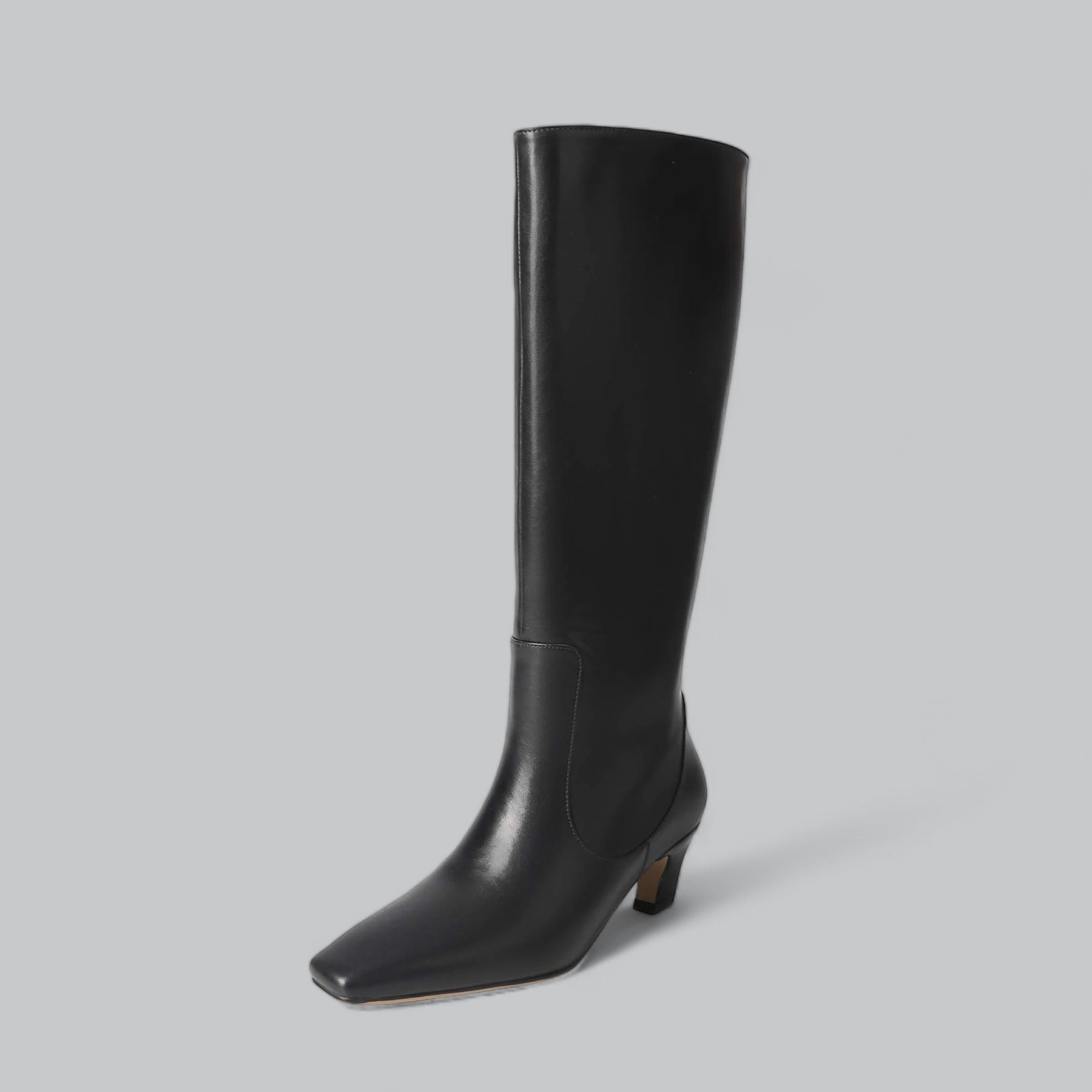 Vera | Leather Knee High Boots-Boots-Urban Devyne-Black-36-Urban Devyne
