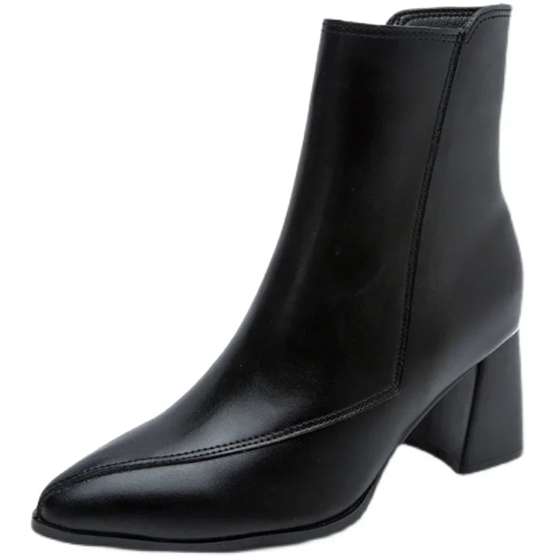 Uprise | Women's Side-Zip Block Heel Boots-Boots-Urban Devyne-Urban Devyne