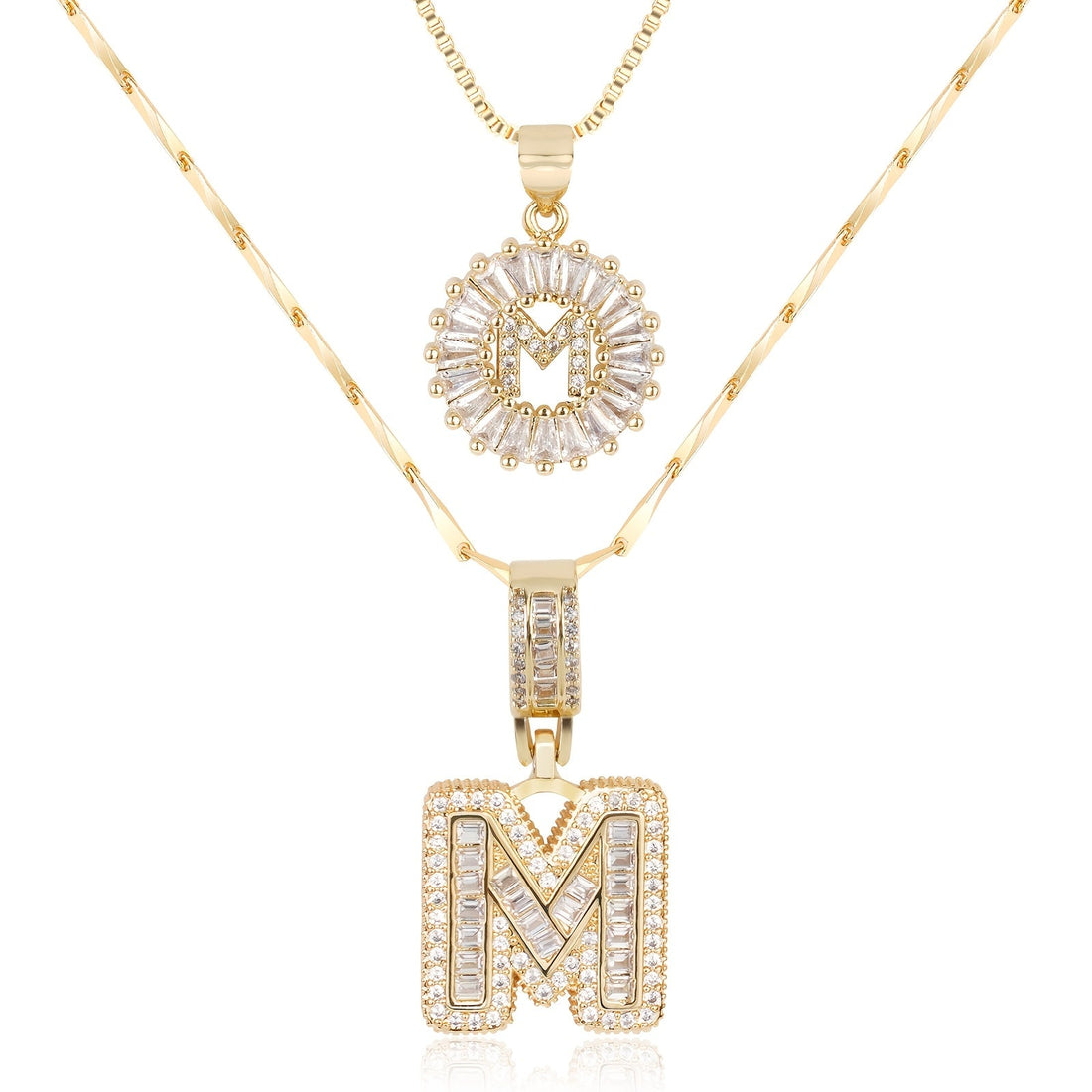 Olivia 14k Diamond Letter Initial Necklaces