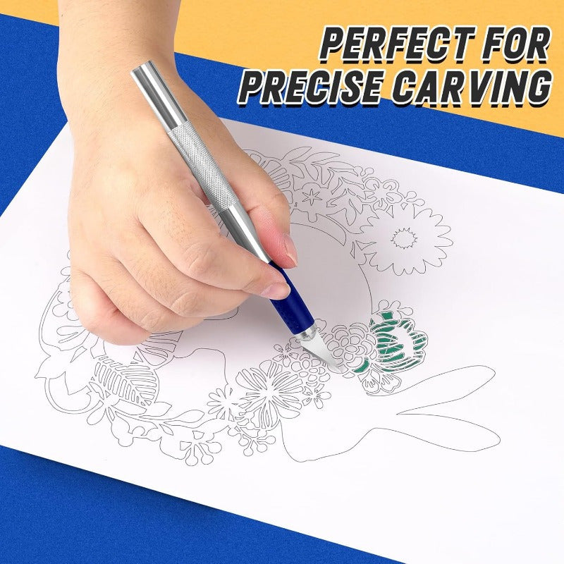 Carving Knife Set for Precision Pumpkin Carving with Sharp Ergonomic Blades