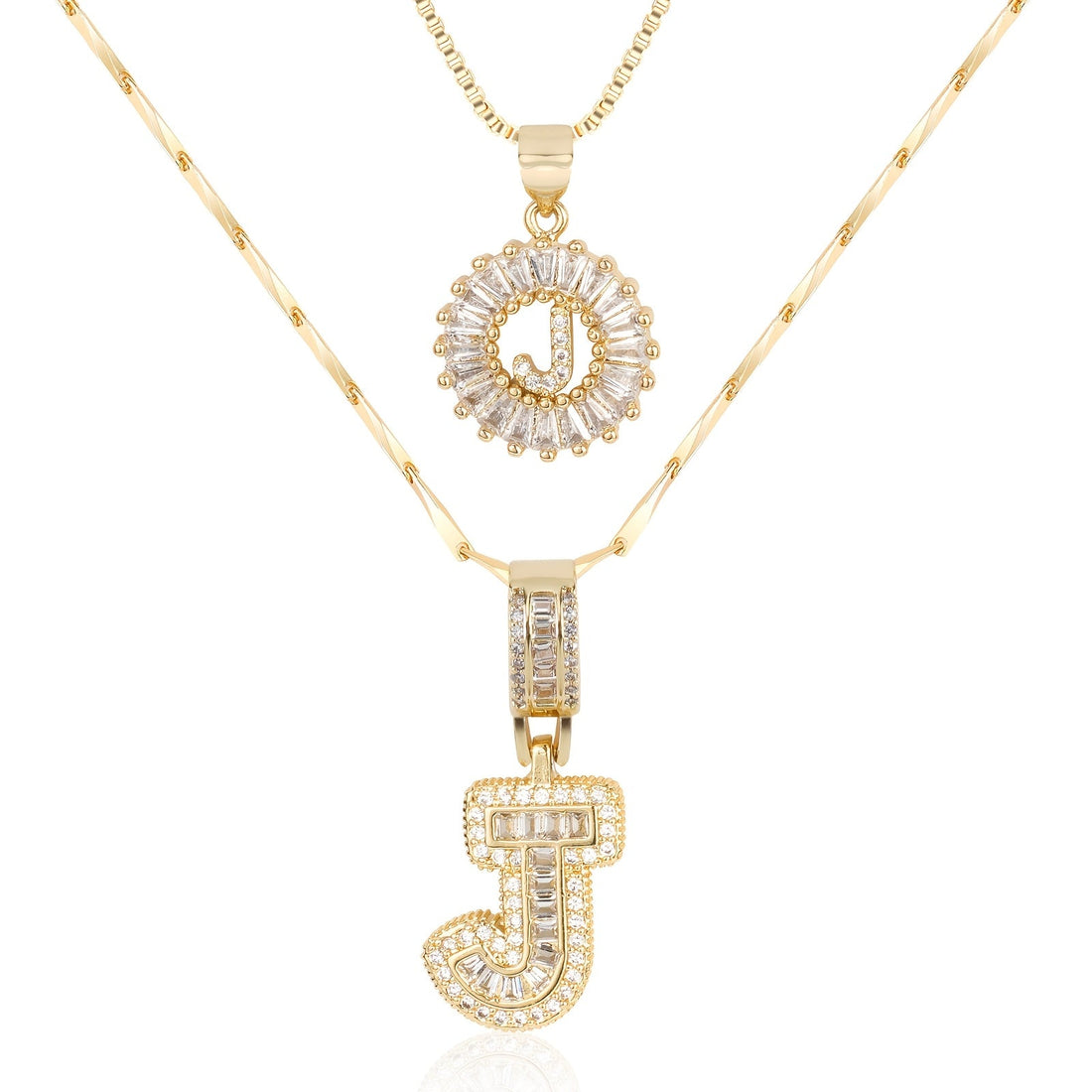 Olivia 14k Diamond Letter Initial Necklaces