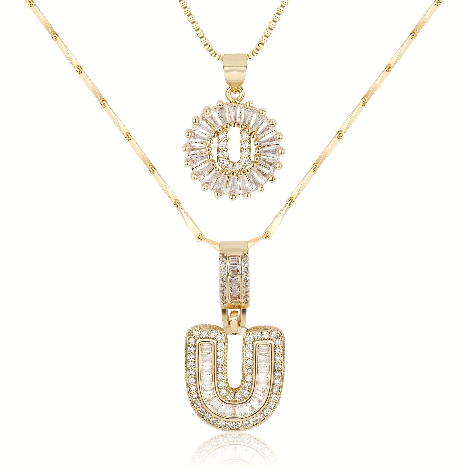Olivia 14k Diamond Letter Initial Necklaces