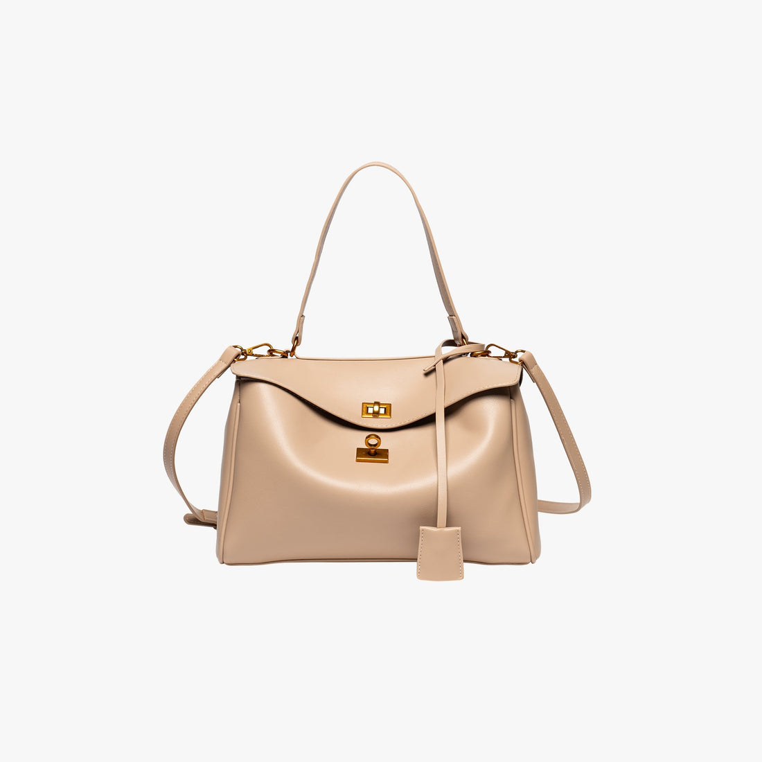 Nerra | Leather Tote Bag-Tote Bags-Urban Devyne-Khaki-Urban Devyne