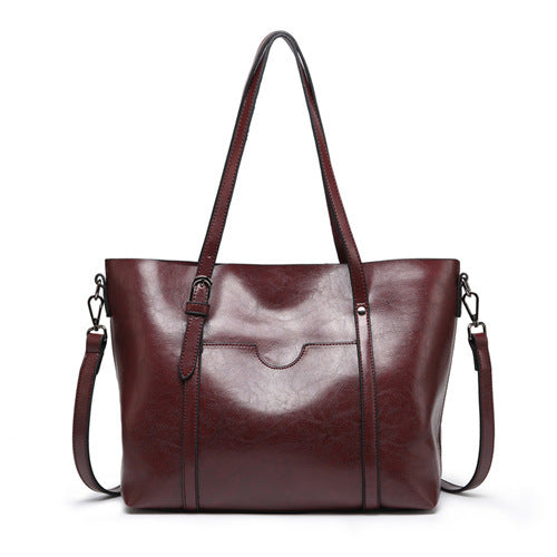 Elsa | Leather Tote Bag-Tote Bag / Shopper / Leather Handbag-Urban Devyne-Dark Brown-Urban Devyne