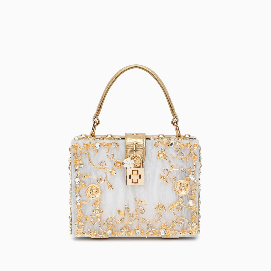 Juliet | Structured Handbag in Box Design-Handbag-Urban Devyne-White-Urban Devyne
