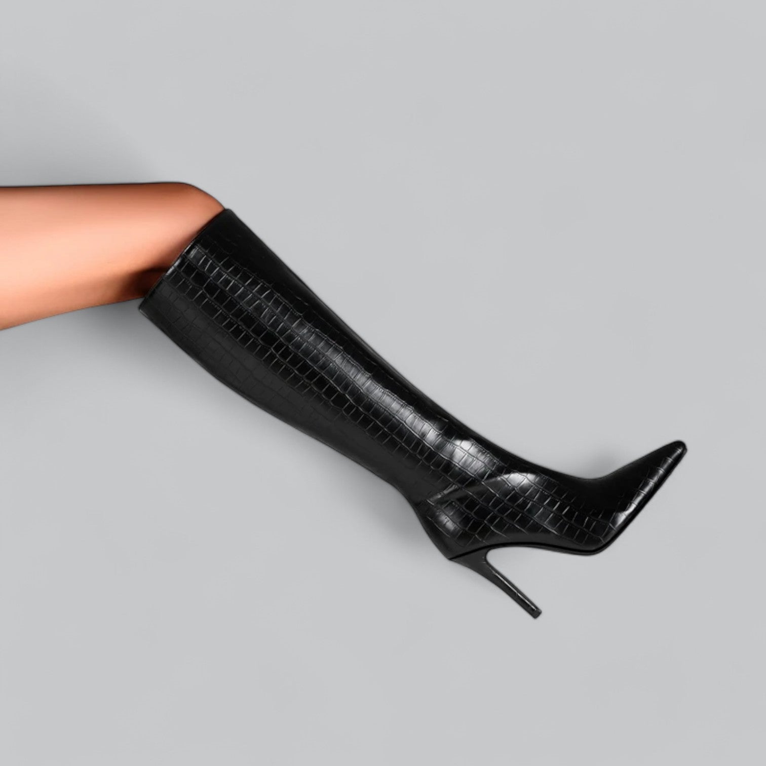 Vera | Pointed Toe Leather Heeled Boots