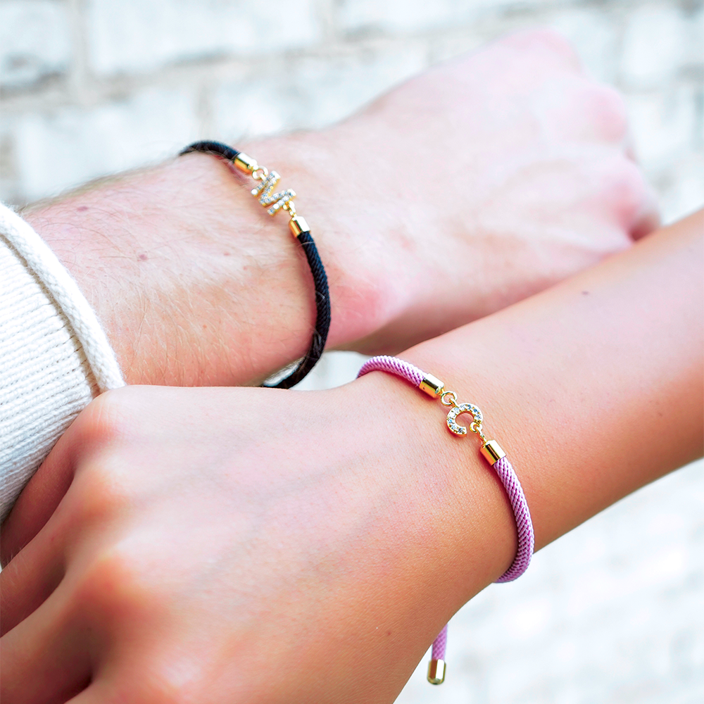 Lucy Adjustable Letter Initial Bracelets