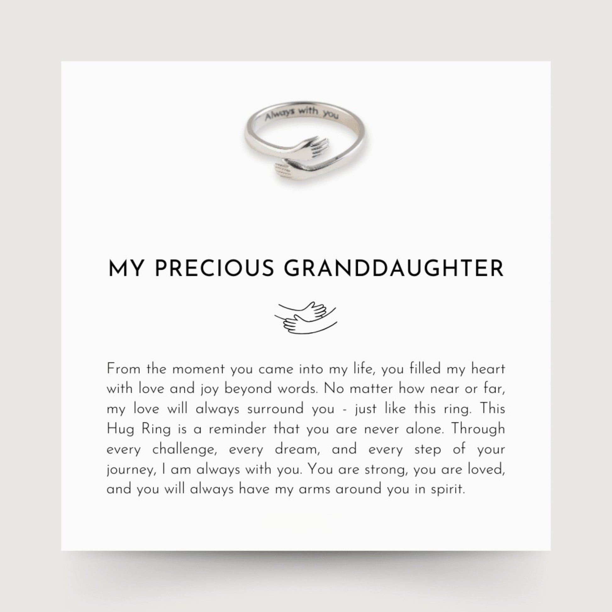 Hug Ring for My Precious Granddaughter