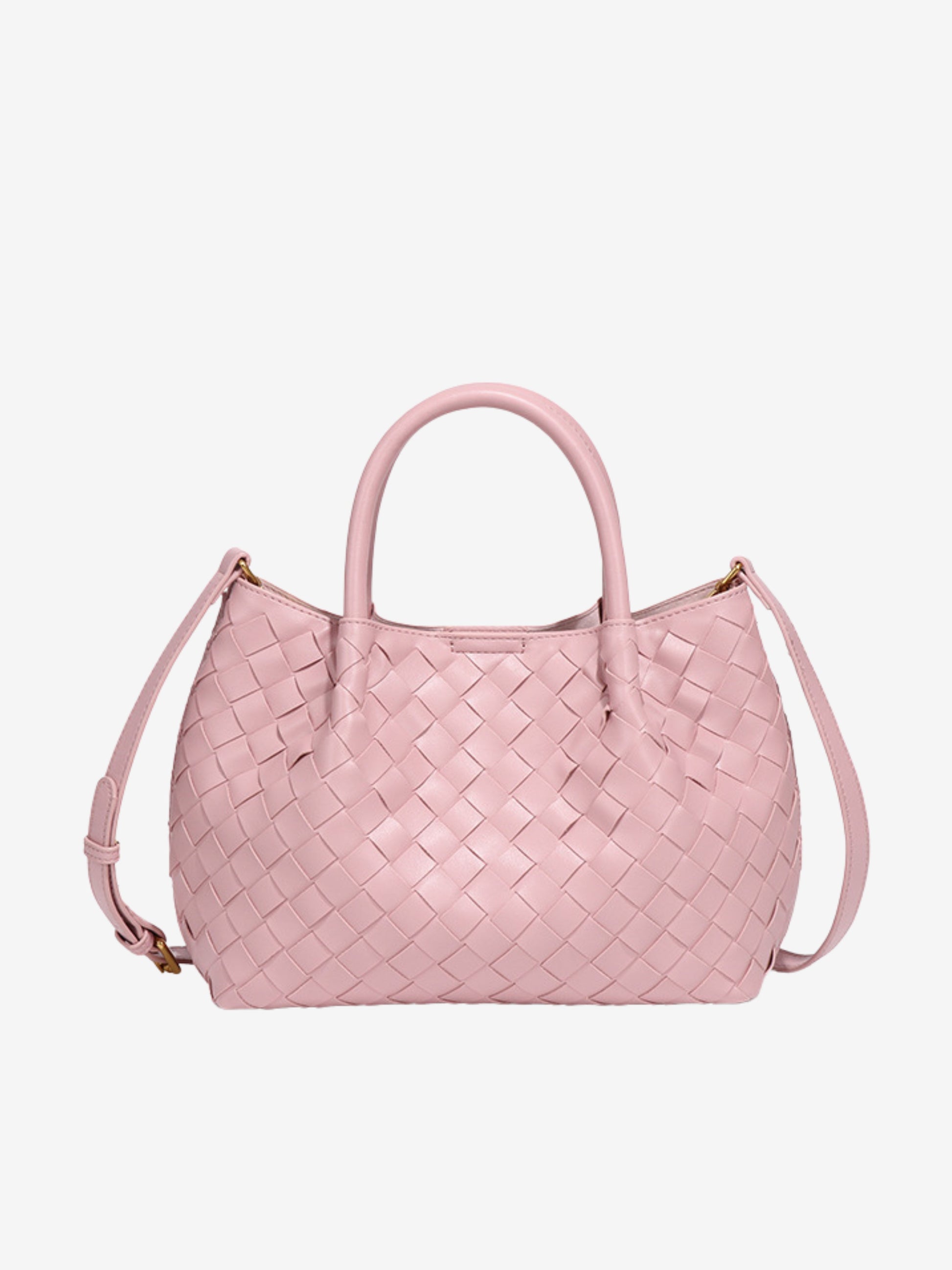 Jasmine | Woven Mini Tote Bag-Shoulder Bag-Urban Devyne-Light Pink-Urban Devyne