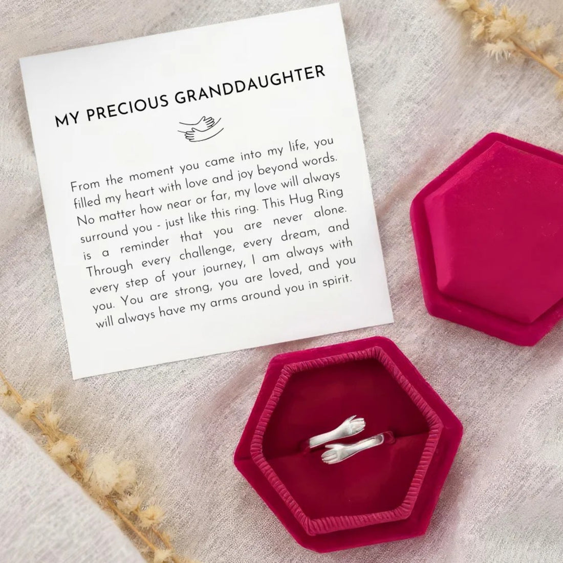Hug Ring for My Precious Granddaughter