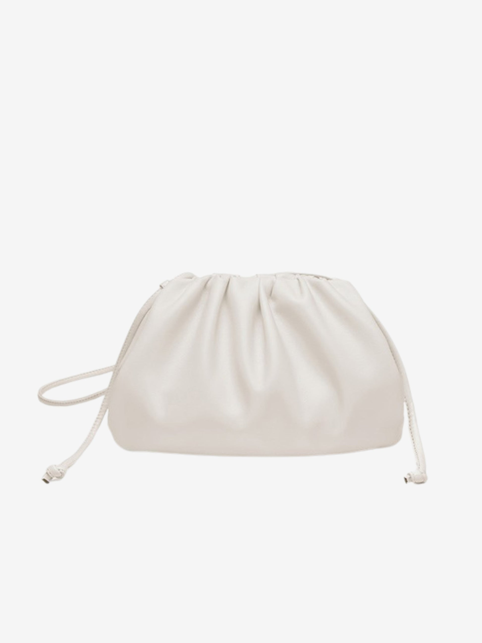 Charlotte | Soft Leather Bag with Pouch Silhouette-Shoulder bags-Urban Devyne-White-Urban Devyne