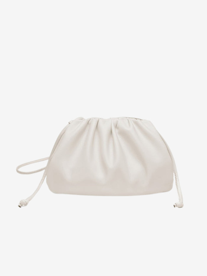 Charlotte | Soft Leather Bag with Pouch Silhouette-Shoulder bags-Urban Devyne-White-Urban Devyne