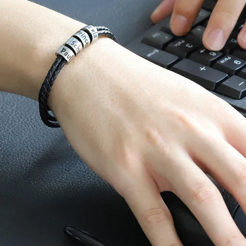 John - Regal Braided Leather Bracelet