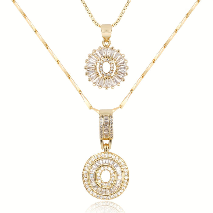 Olivia 14k Diamond Letter Initial Necklaces