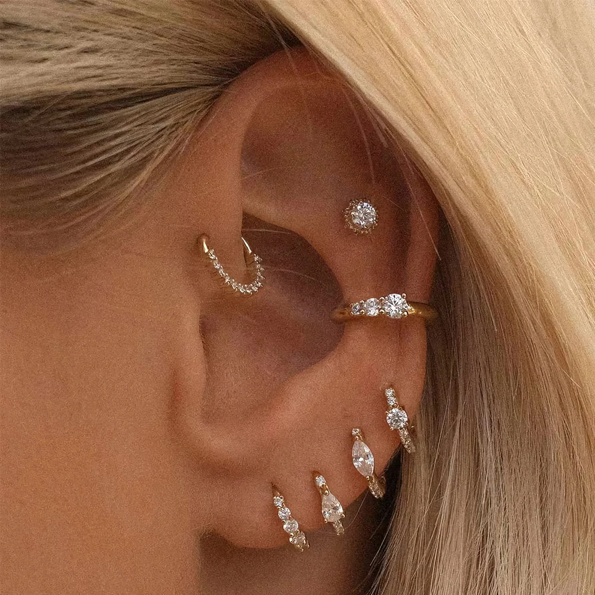 Mini Diamond Hoops