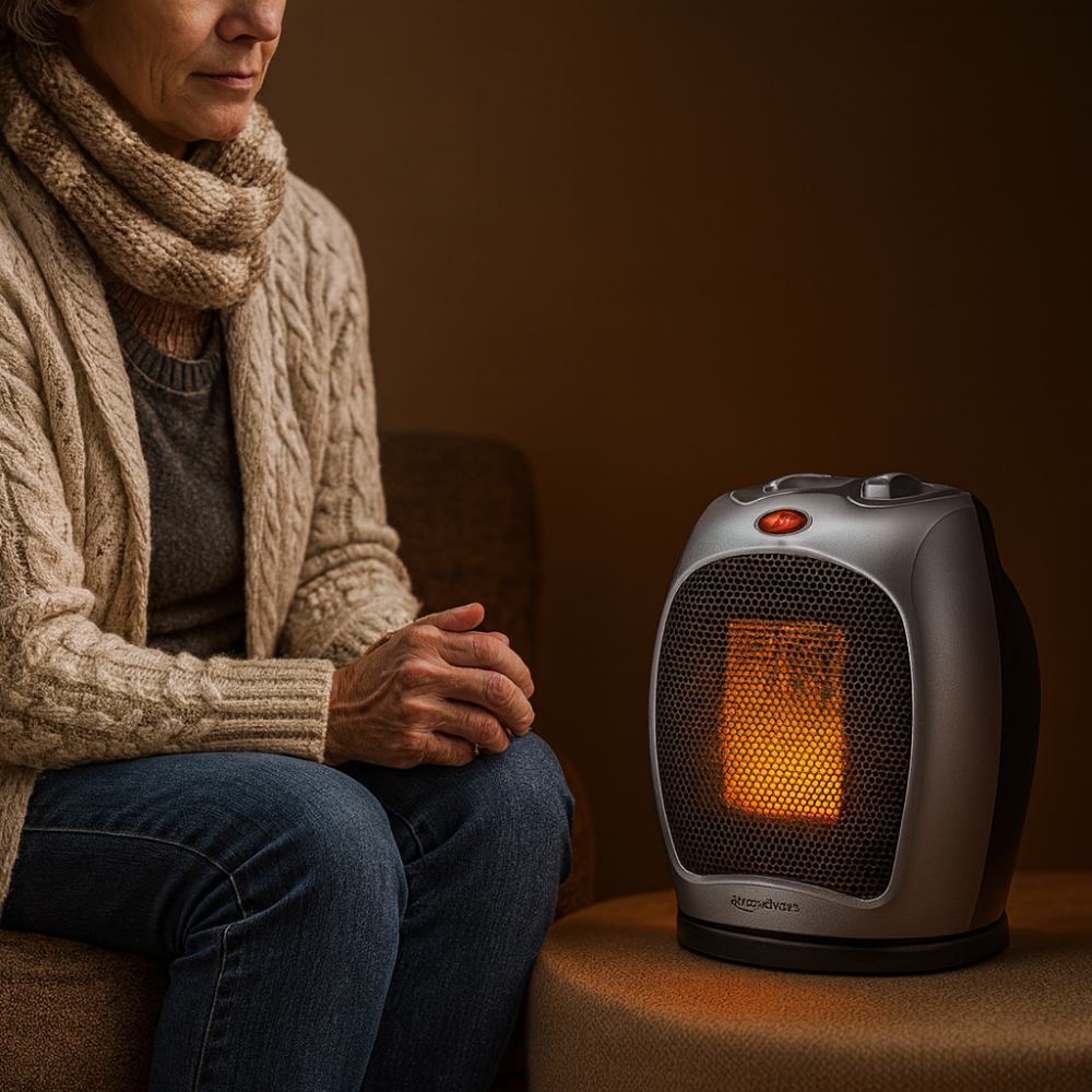 Portable Ceramic Electric Space Heater Indoor 1500W with Thermostat