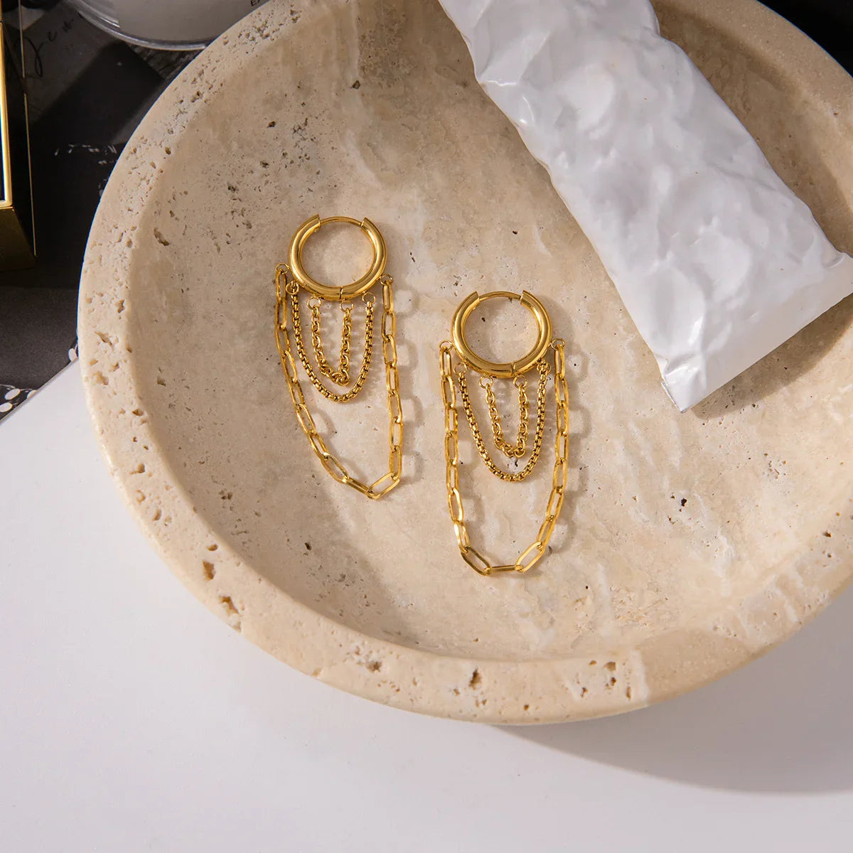 Alea Link Chain Hoops