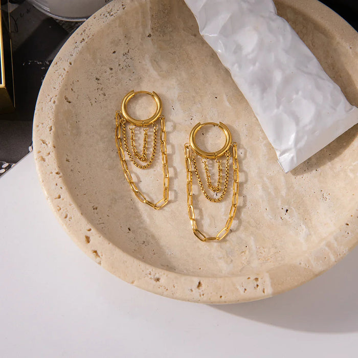 Alea Link Chain Hoops