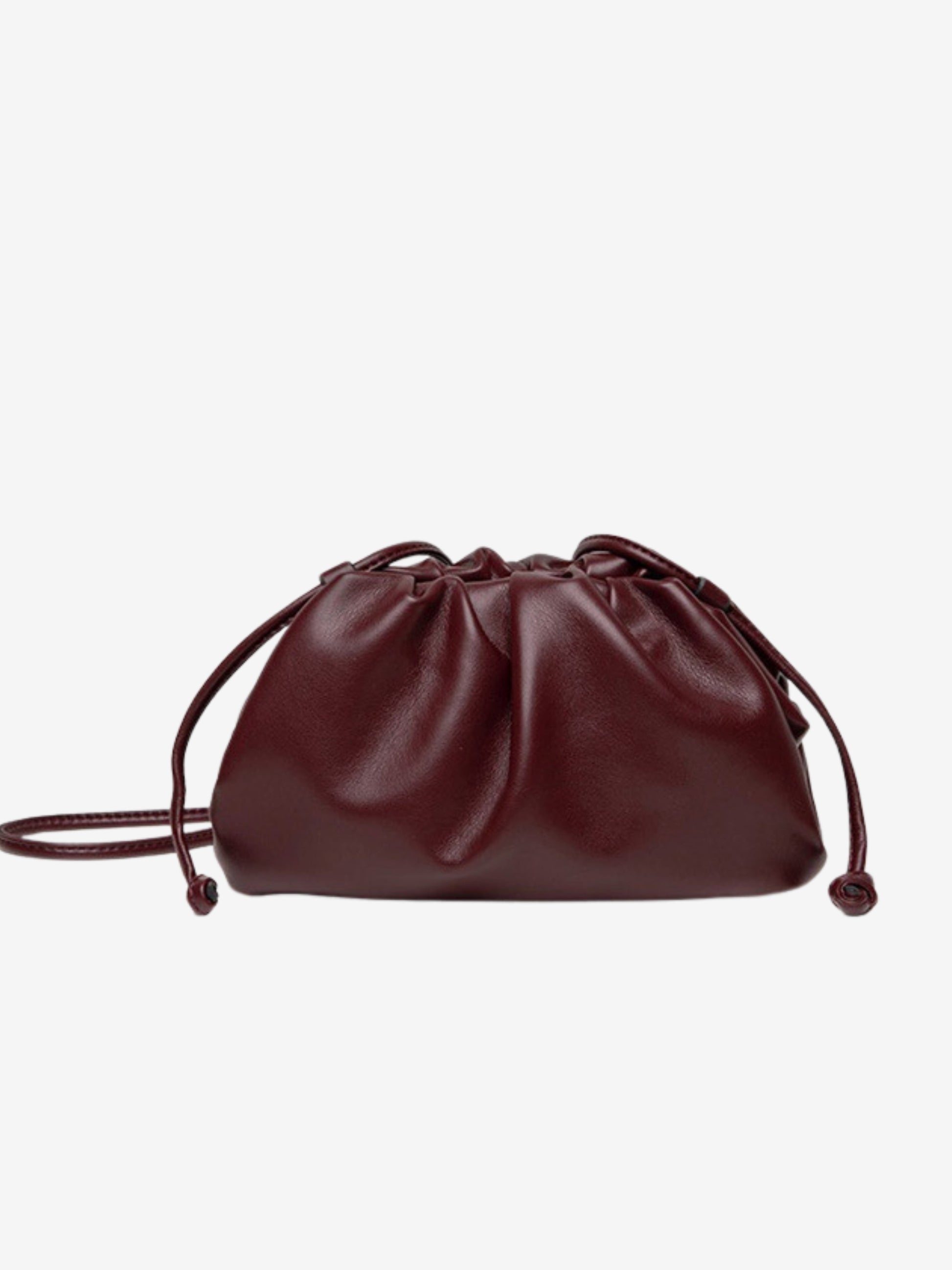 Charlotte | Soft Leather Bag with Pouch Silhouette-Shoulder bags-Urban Devyne-Wine Red-Urban Devyne