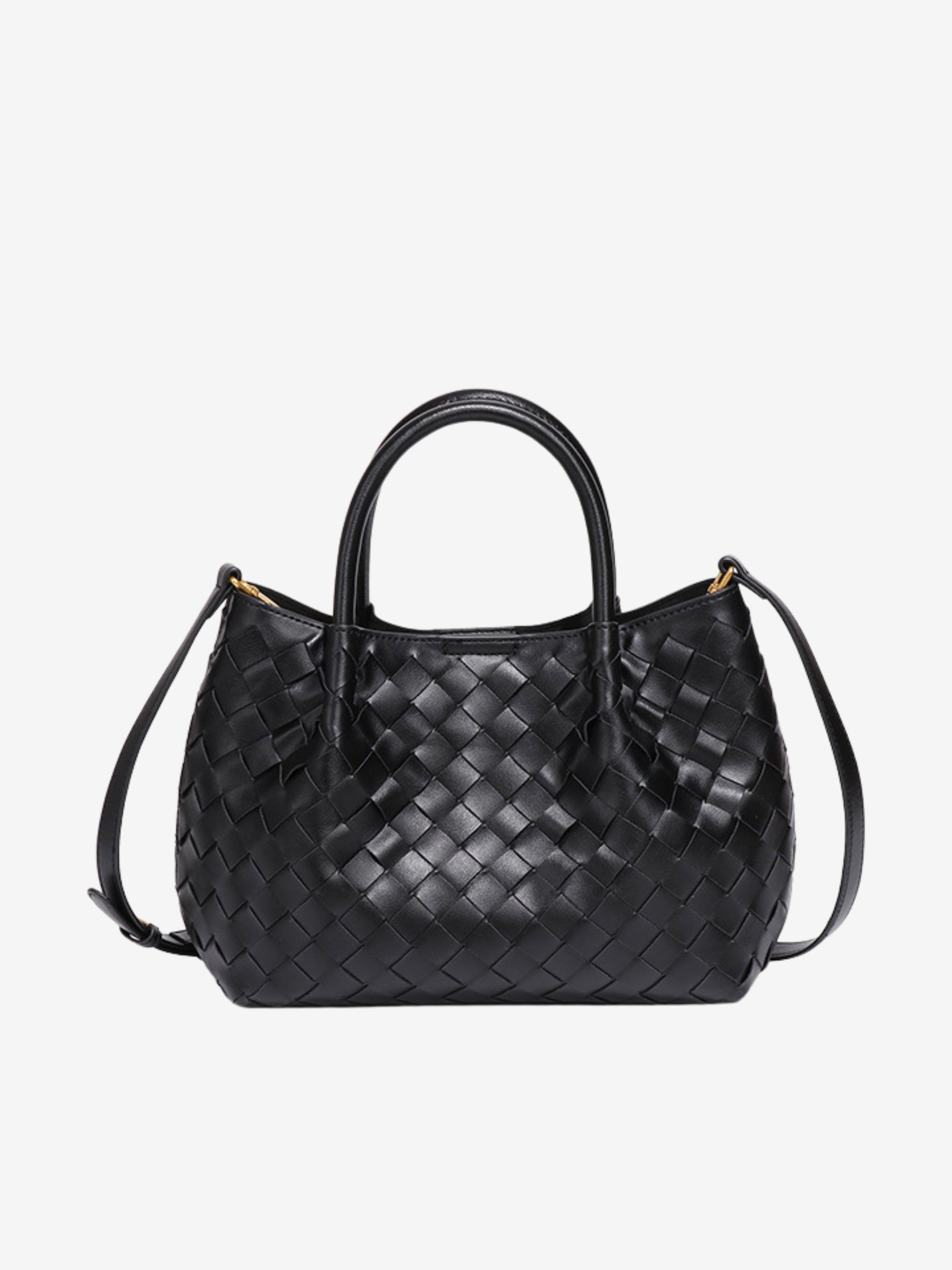 Jasmine | Woven Mini Tote Bag-Shoulder Bag-Urban Devyne-Black-Urban Devyne