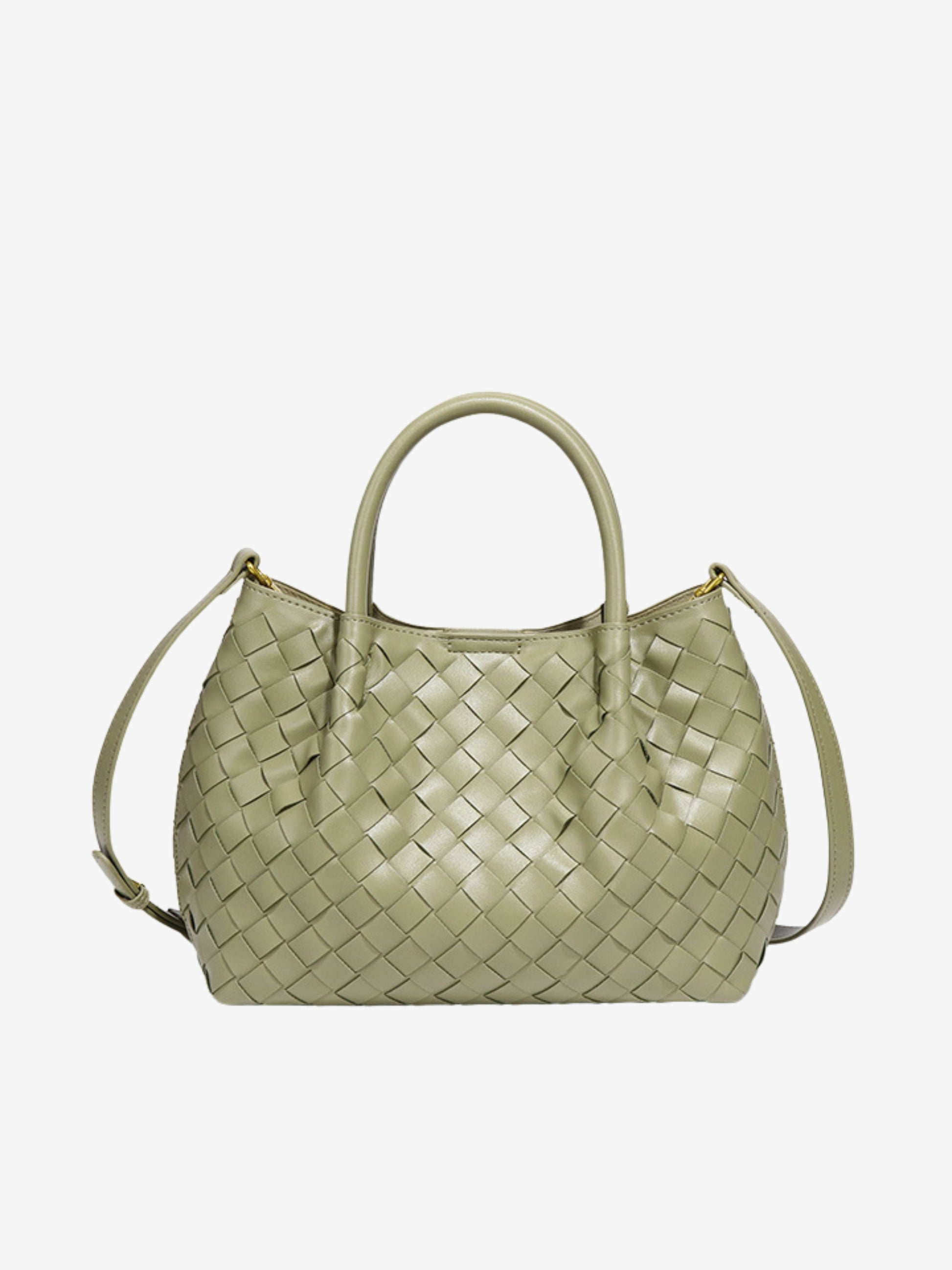 Jasmine | Woven Mini Tote Bag-Shoulder Bag-Urban Devyne-Pastel Green-Urban Devyne