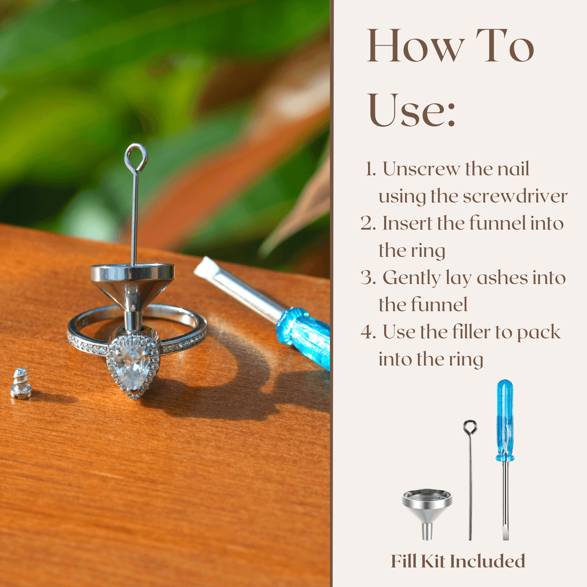 Urn Ring Teardrop From Heaven