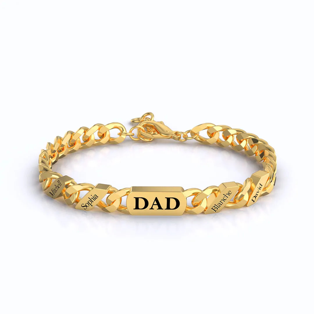 Dad - Timeless Adjustable Cuban Link Chain Bracelet