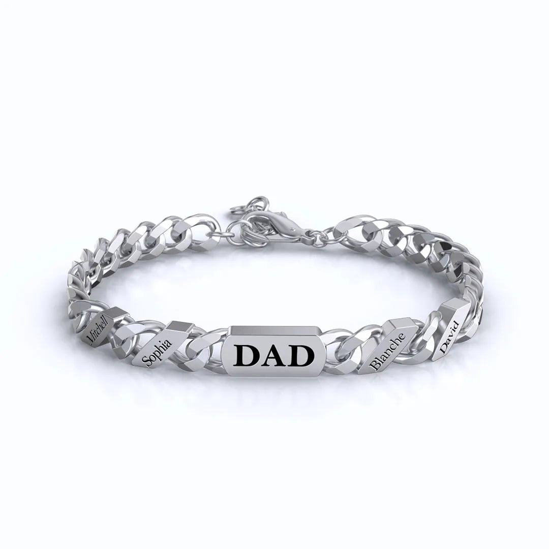 Dad - Timeless Adjustable Cuban Link Chain Bracelet