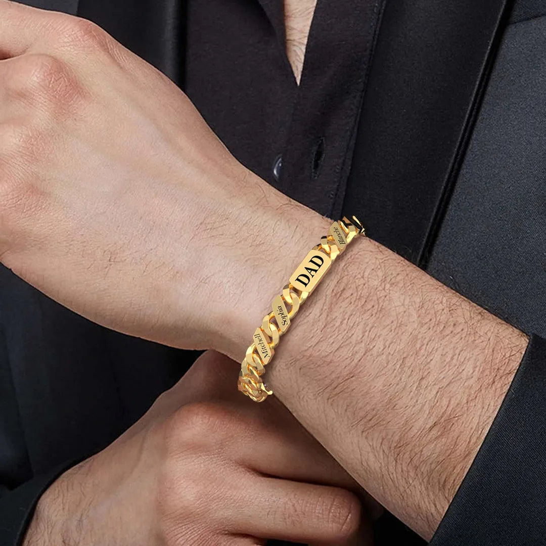 Dad - Timeless Adjustable Cuban Link Chain Bracelet