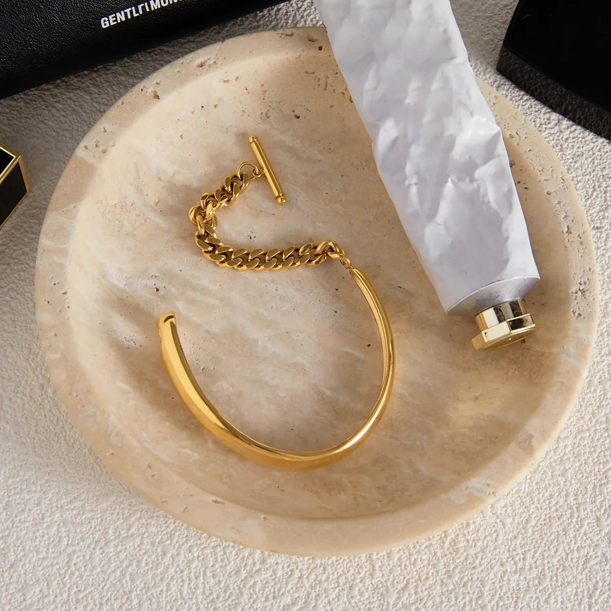 Chained Gold Bangle