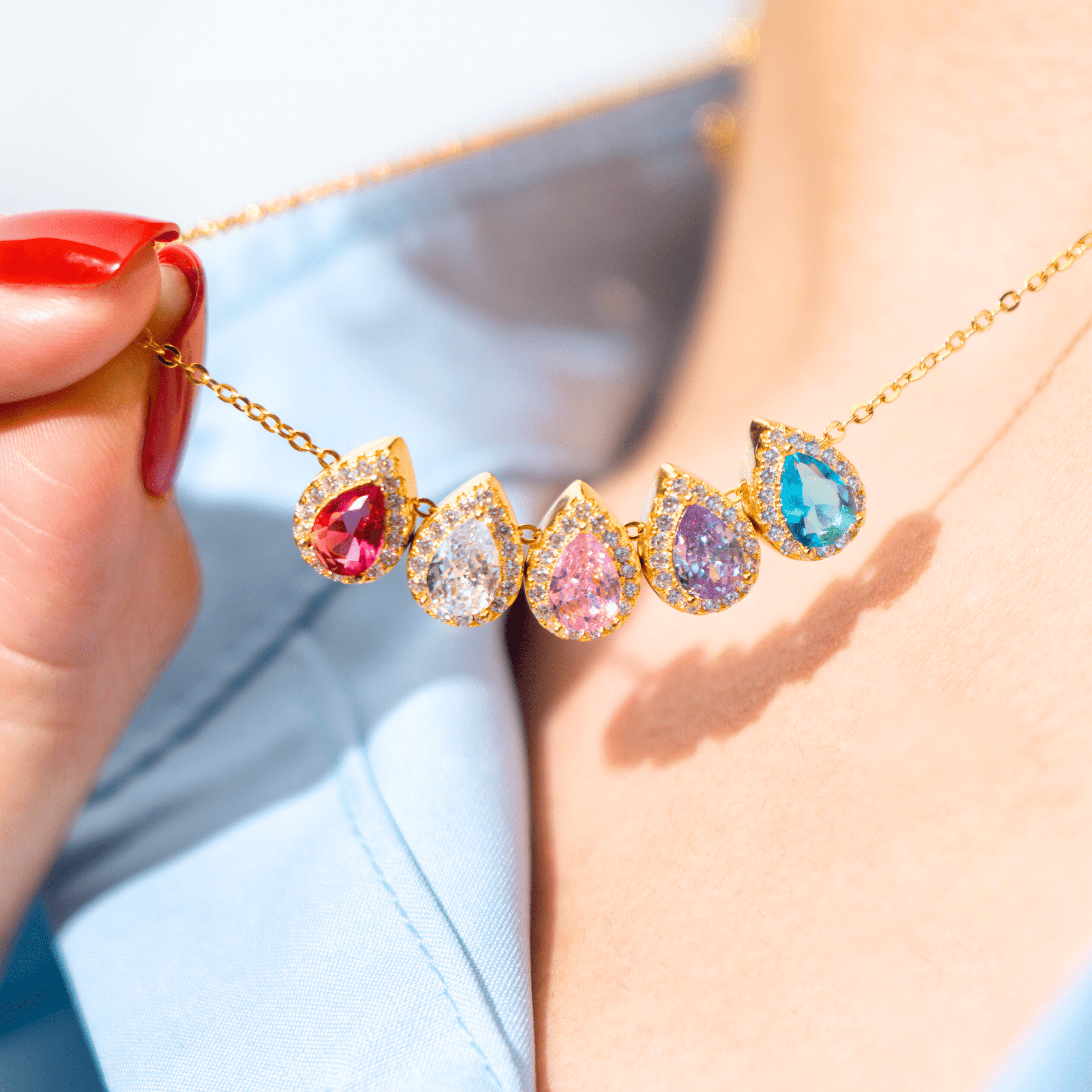 Birthstone Necklace Tears Of Joy