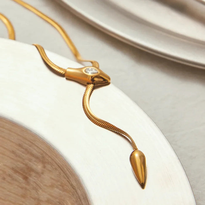 Gold Serpentine Pendant