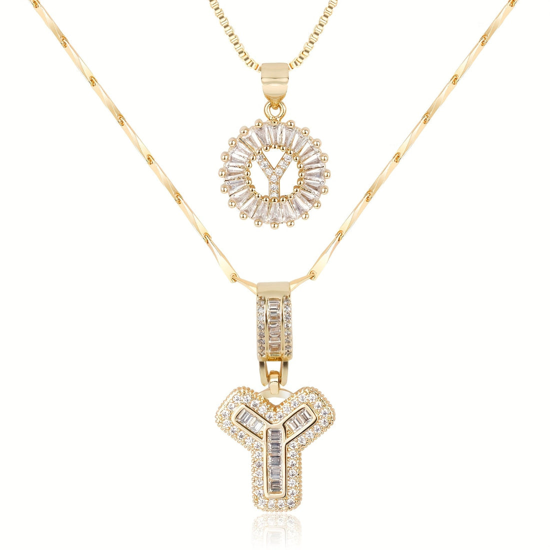 Olivia 14k Diamond Letter Initial Necklaces