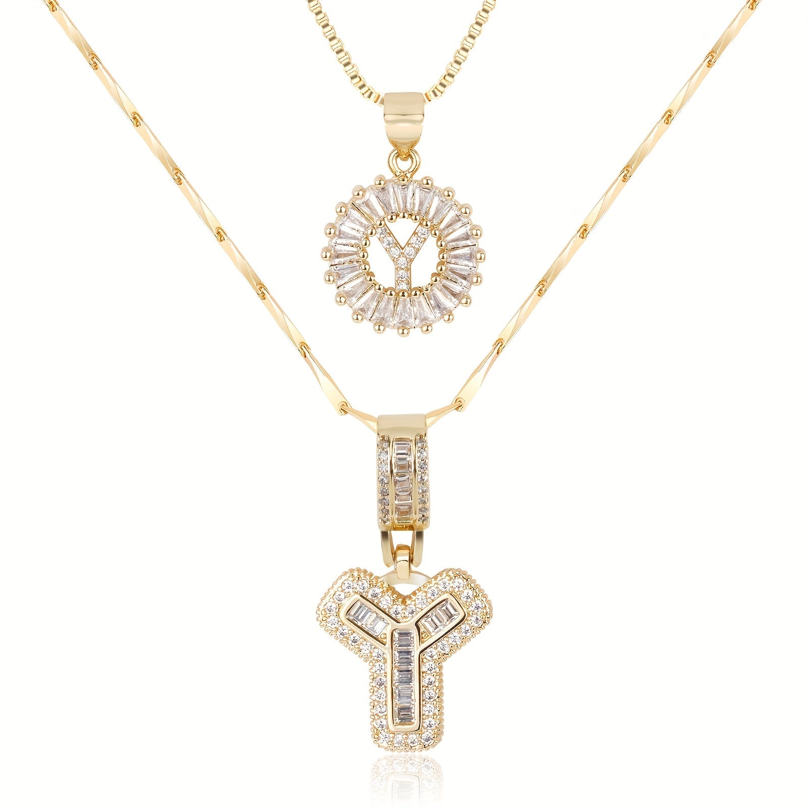 Olivia 14k Diamond Letter Initial Necklaces