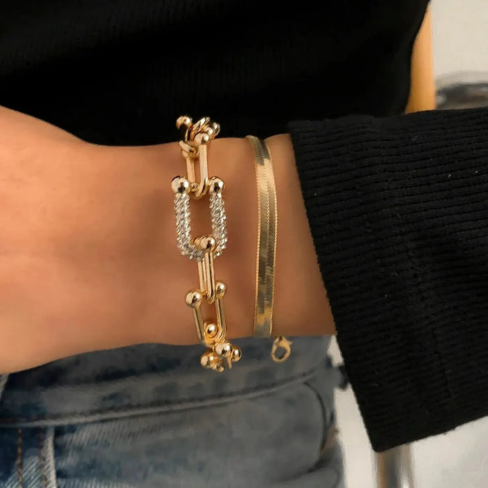 Millie 2pc Herringbone Bracelet Set