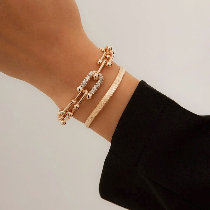 Millie 2pc Herringbone Bracelet Set