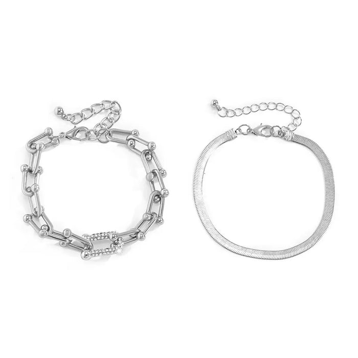 Millie 2pc Herringbone Bracelet Set