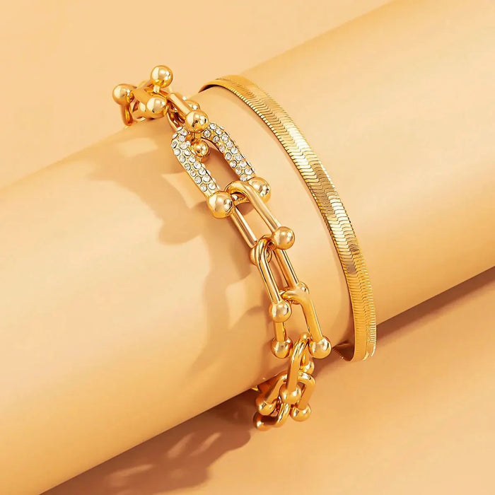 Millie 2pc Herringbone Bracelet Set