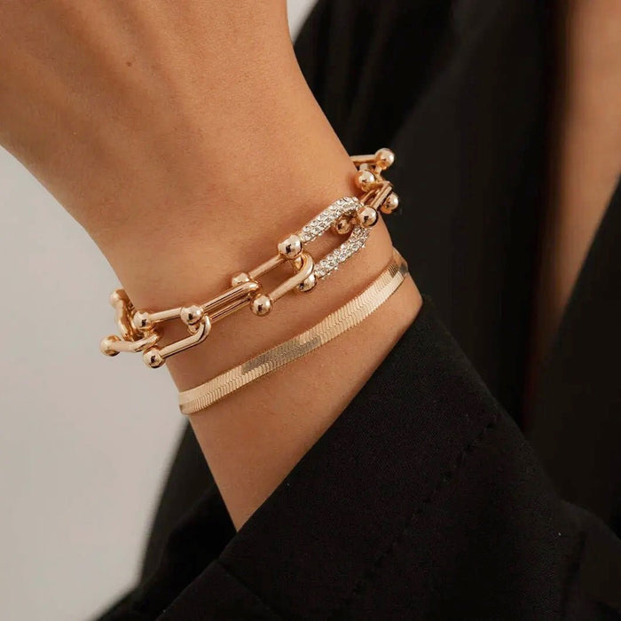 Millie 2pc Herringbone Bracelet Set