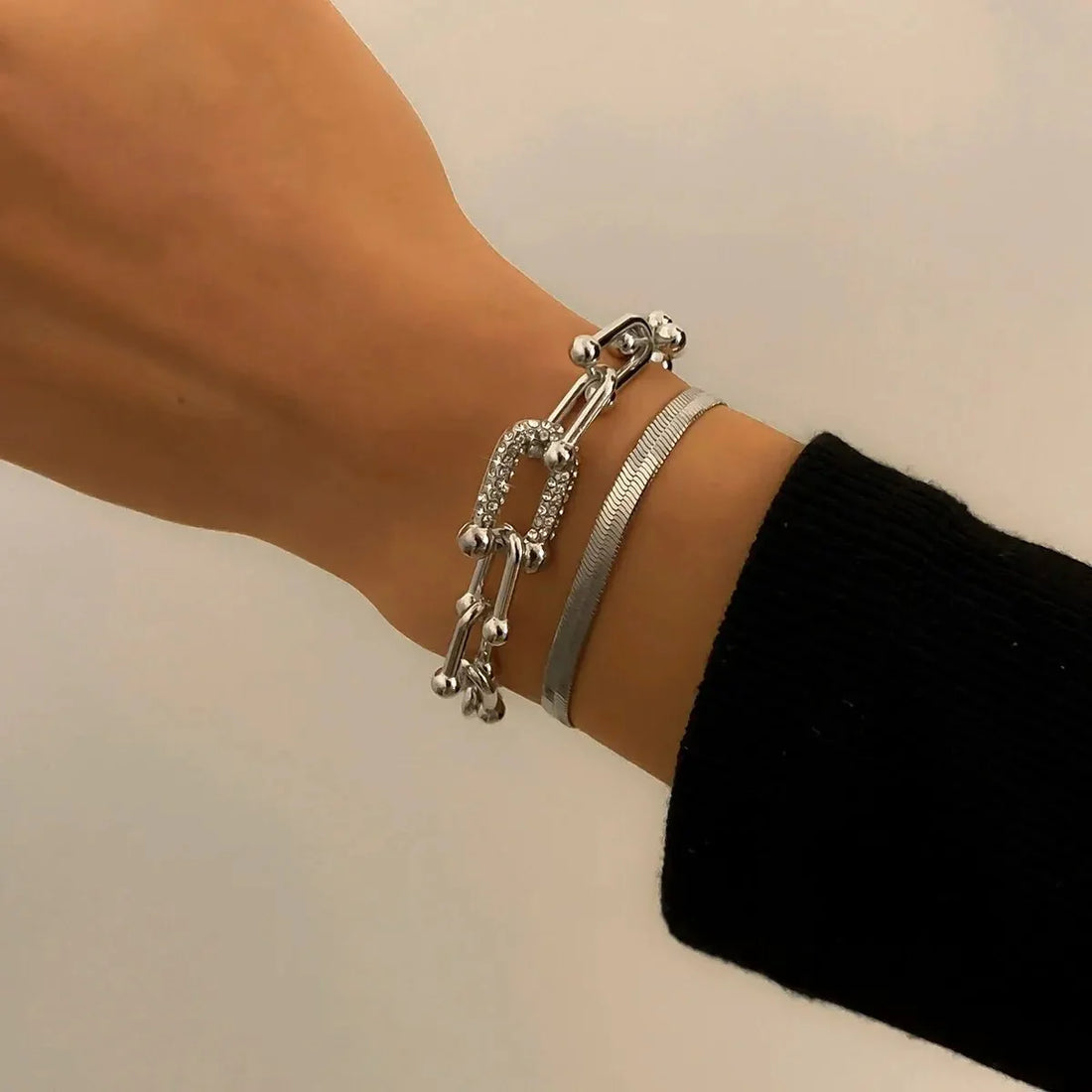 Millie 2pc Herringbone Bracelet Set