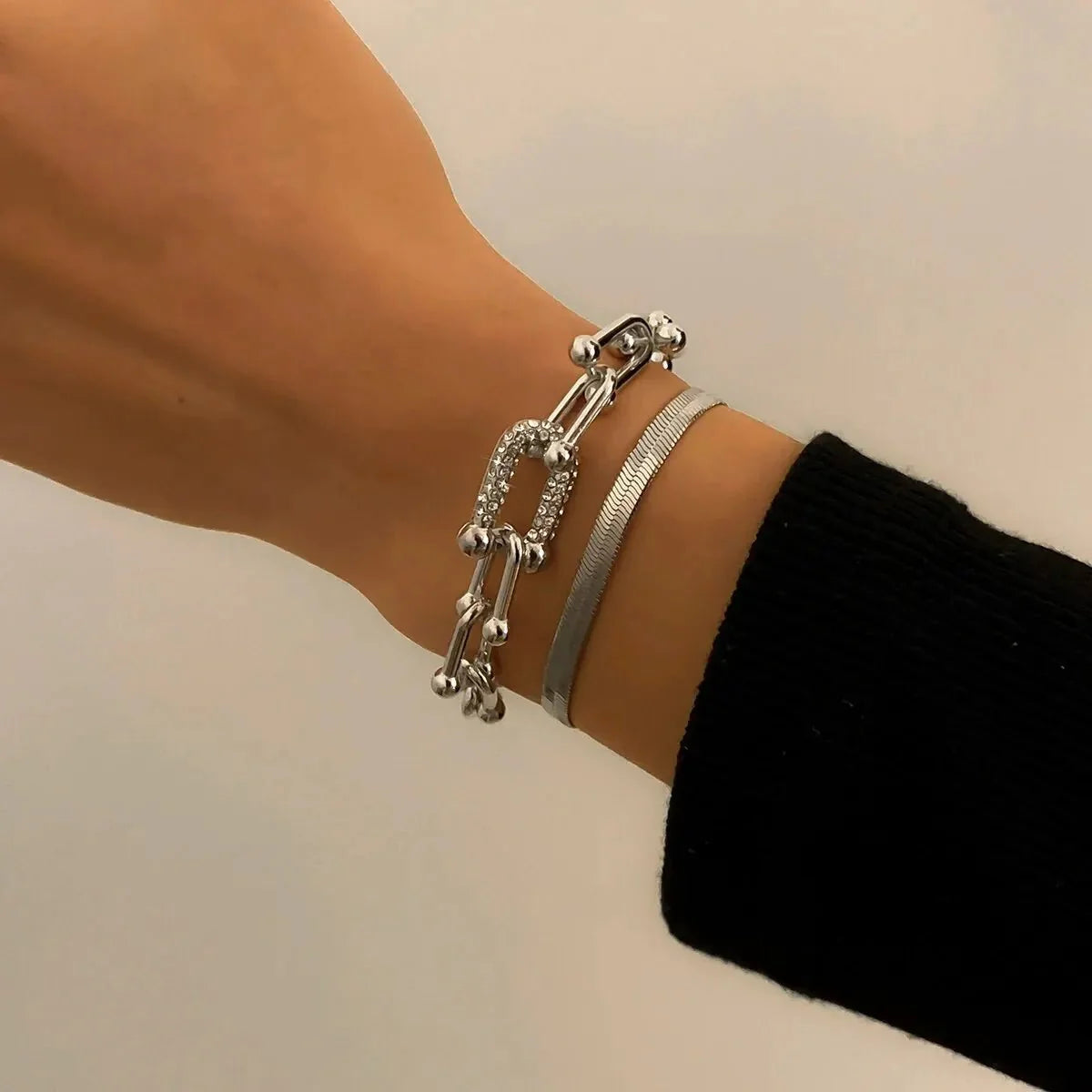 Millie 2pc Herringbone Bracelet Set