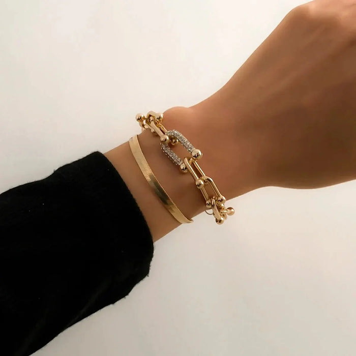 Millie 2pc Herringbone Bracelet Set