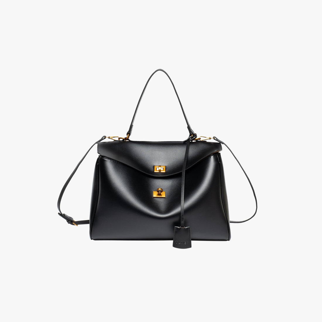 Nerra | Leather Tote Bag-Tote Bags-Urban Devyne-Black-Urban Devyne